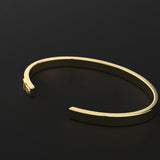 Gold Cuff Mens Bracelet