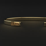 Gold Cuff Mens Bracelet