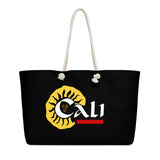 Cali Sun Oversized Weekender Black Tote Bag